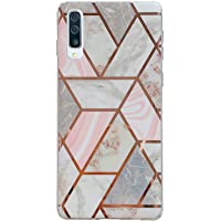 Funda Compatible con Samsung Galaxy A50-Mármol Chapado Estampado Costuras Premium Carcasa Silicono TPU Ligera Suave Gel…